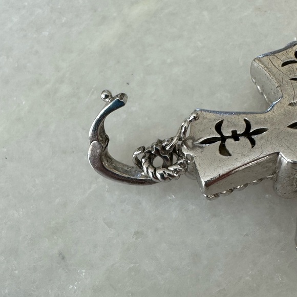 Judith Ripka Sterling Silver Mother Of Pearl & Amethyst Cross Enhancer Pendant - Picture 8 of 11